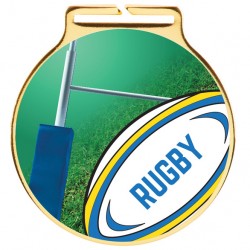 Medaille inclusief halslint – rugby Sportprijzen Plaza